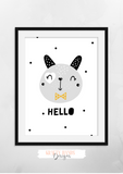 Scandinavian - Happy Place - Set of 3- Nursery Prints - Krafty Hands Designs