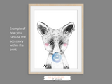 Woodland Animals - Set of 3- Nursery Print - Krafty Hands Designs