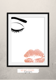 Beauty - Set of 3- Lashes, Lips and Crown  - Home - Print - Krafty Hands Designs