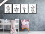Safari Elephant With Pink Bubbles- Nursery Print - Krafty Hands Designs