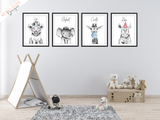 Blue Safari Animal's - Set of 3 - Krafty Hands Designs
