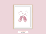 Ballerina Initial - Set of 3- Nursery Print - Krafty Hands Designs