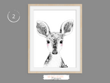 Woodland Animals - Set of 3- Nursery Print - Krafty Hands Designs