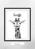 Safari Animal's - Black and White - Krafty Hands Designs