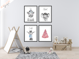 Blue Safari Animal's - Set of 3 - Krafty Hands Designs