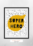 Scandinavian - Super Hero - Set of 3- Nursery Prints - Krafty Hands Designs