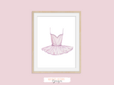 Ballerina Initial - Set of 3- Nursery Print - Krafty Hands Designs