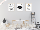 Scandinavian - Dream Big - Set of 3- Nursery Prints - Krafty Hands Designs