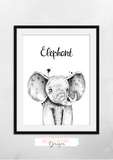 Safari Animal's - Black and White - Krafty Hands Designs