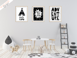 Scandinavian - Adventure - Set of 3- Nursery Prints - Krafty Hands Designs