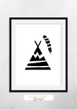 Scandinavian - King - Set of 4- Nursery Prints - Krafty Hands Designs