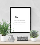 Personalised - Gin - Definitions - Home Print - Krafty Hands Designs