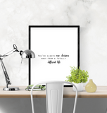 Motivational Quote - You're always one decision away from a totally different life - Home - Print - Krafty Hands Designs