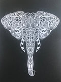 Elephant - Zentangle - Vinyl Wall Decal - Krafty Hands Designs