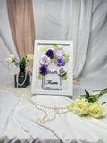 Paper Flowers In Frame - Purple Design