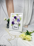 Paper Flowers In Frame - Purple Design