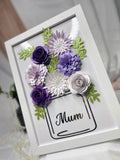 Paper Flowers In Frame - Purple Design