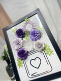 Paper Flowers In Frame - Purple Design