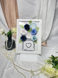 Paper Flowers In Frame - Blue Design