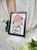 Paper Flowers In Frame - Pink Design