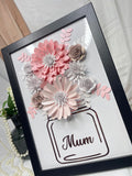 Paper Flowers In Frame - Pink Design