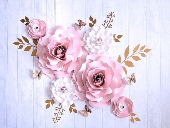 Elegant Paper Flower Set | Large Paper Flower Set