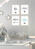 Scandinavian - You Are - Set of 4- Nursery Prints - Krafty Hands Designs