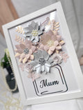 Paper Flowers In Frame - Sliver Design
