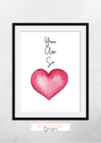Watercolour -Pink - You Are So Loved - Set of 3- Nursery Prints - Krafty Hands Designs