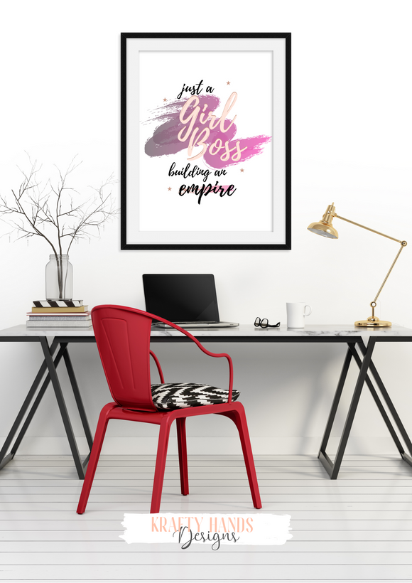Girl Boss - Building an Empire - Home / Office Print - Krafty Hands Designs