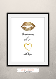Kiss the pain away and fill your heart with hope  - Home - Print - Krafty Hands Designs