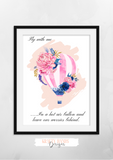 Floral Pink - Hot Air Balloon - Nursery Print - Krafty Hands Designs