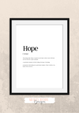 Personalised - Hope - Definitions - Home Print - Krafty Hands Designs