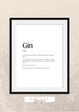 Personalised - Gin - Definitions - Home Print - Krafty Hands Designs