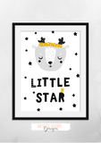 Scandinavian - Little Star- Nursery Print - Krafty Hands Designs