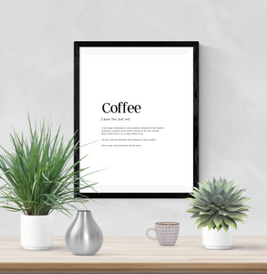 Personalised - Coffee - Definitions - Home Print - Krafty Hands Designs