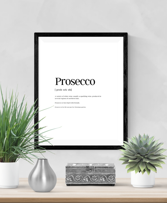 Personalised - Prosecco - Definitions - Home Print - Krafty Hands Designs