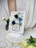 Paper Flowers In Frame - Blue Design