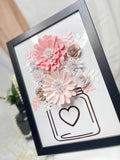 Paper Flowers In Frame - Pink Design