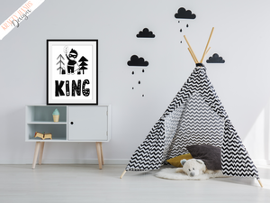 Scandinavian - King - Nursery Print - Krafty Hands Designs