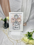 Paper Flowers In Frame - Sliver Design