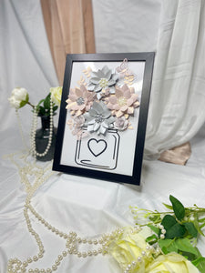 Paper Flowers In Frame - Sliver Design